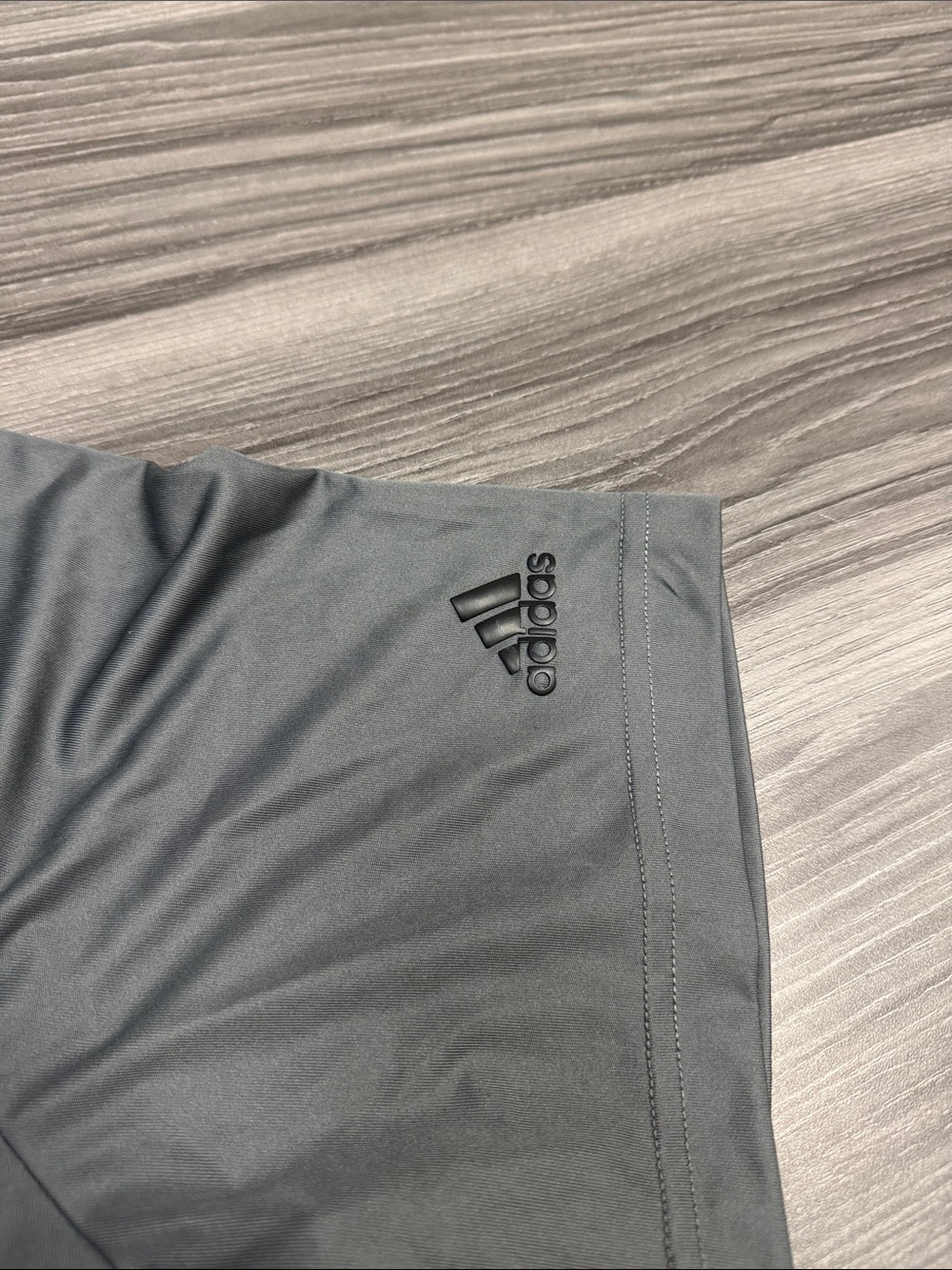 adidas Men's Charcoal Gray Polo Shirt with Tonal Stripes - Picture 2 of 11